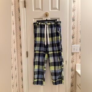 Aerie Green and Blue Plaid Pajama Pants